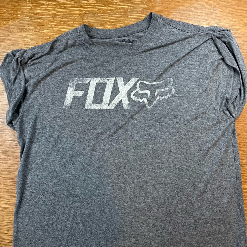 Fox Racing T-shirt Women's Large Cap Sleeve Gray Graphic Motocross BMX Extreme